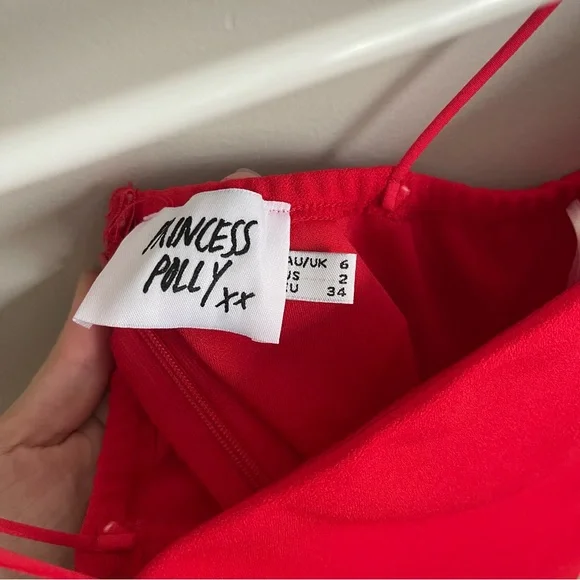 Princess Polly Red size 2 Aero Midi Asymmetrical Dress - Picture 5 of 6